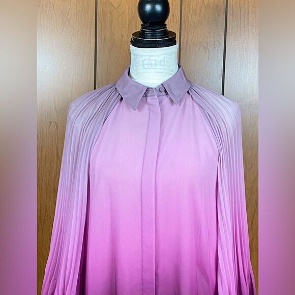 Ungaro Pleated Ombré Blouse size S - Picture 7 of 13